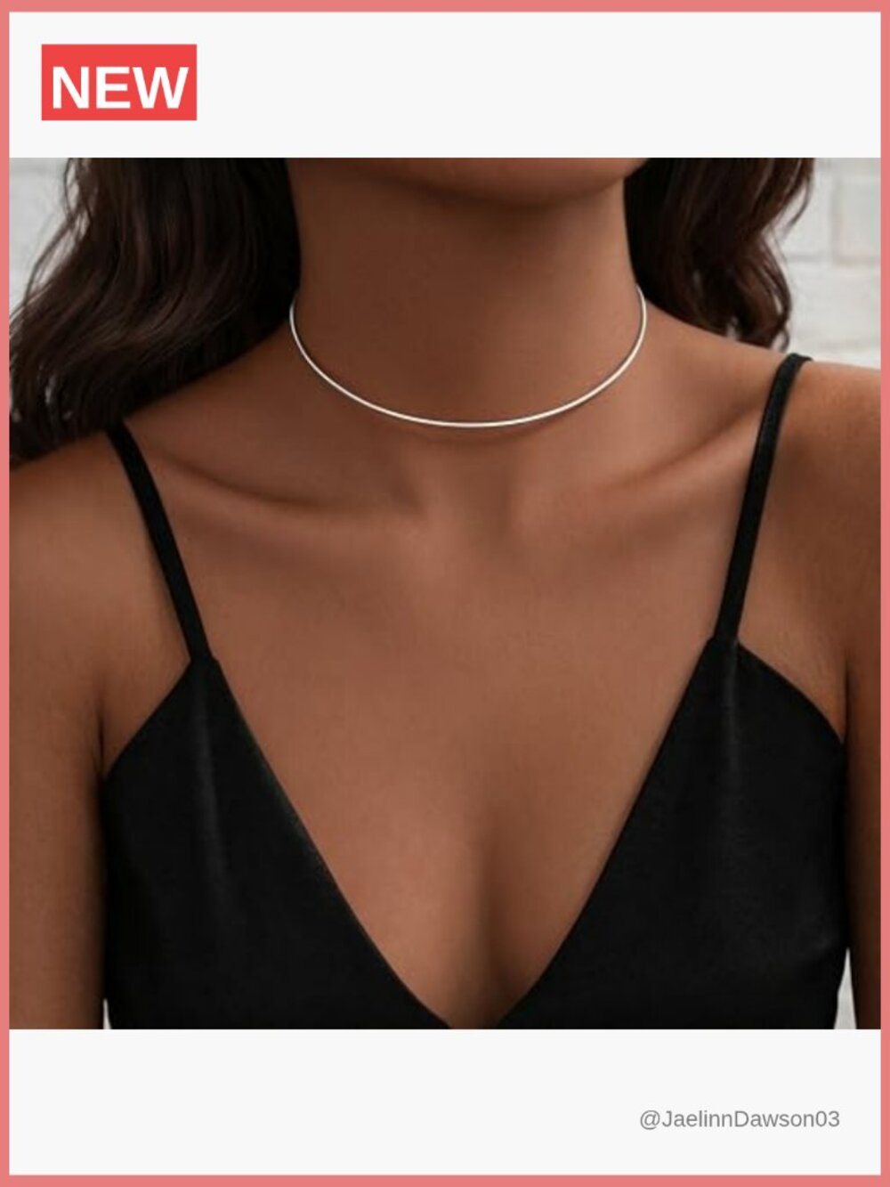 Minimalist Thin Open Cuff Choker Necklace 14K Gold Plated Stainless Steel - Picture 6 of 7